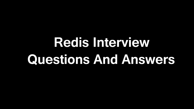 Redis-interview-questions