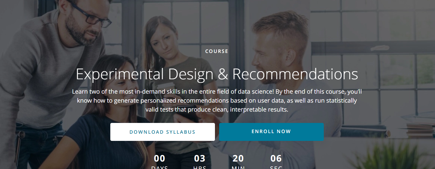 Udacity Experimental Design Recommendations Nanodegree Review